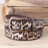 Belts * | Roper Tan Leopard Belt