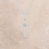 Jewelry * | Montana Silversmiths Acadian Cross Baguette Necklace