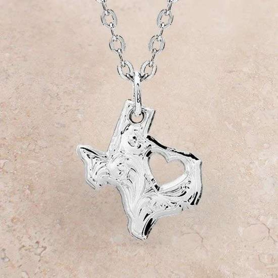 Jewelry * | Montana Silversmiths Montana I Heart Texas Necklace