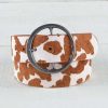 Belts * | Wide Hair-On Cow Print Belt