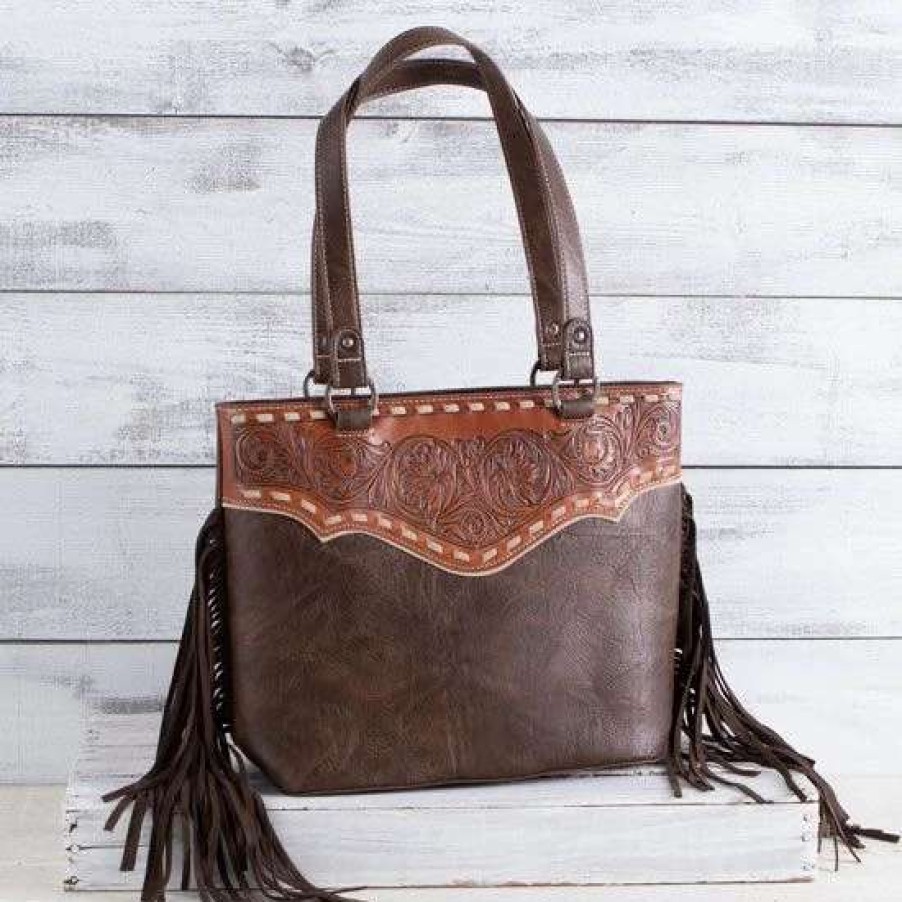 Handbags * | Montana West Willow Fringe Concealed Carry Handbag