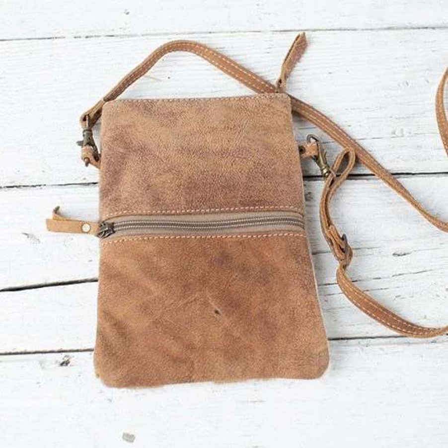 Handbags * | Brown And White Hair On Crossbody Bag