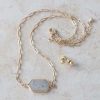 Jewelry * | Arizona Nights Gold And Grey Hexagon Jewelry Set