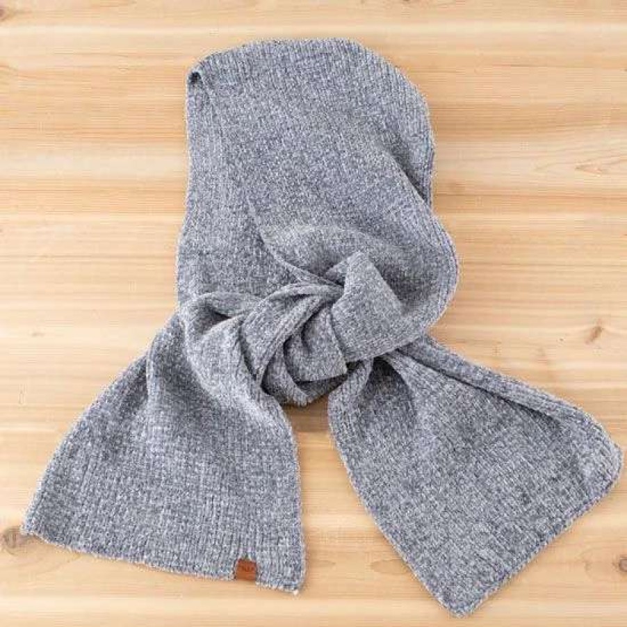 Scarves * | Gray Hooded Scarf