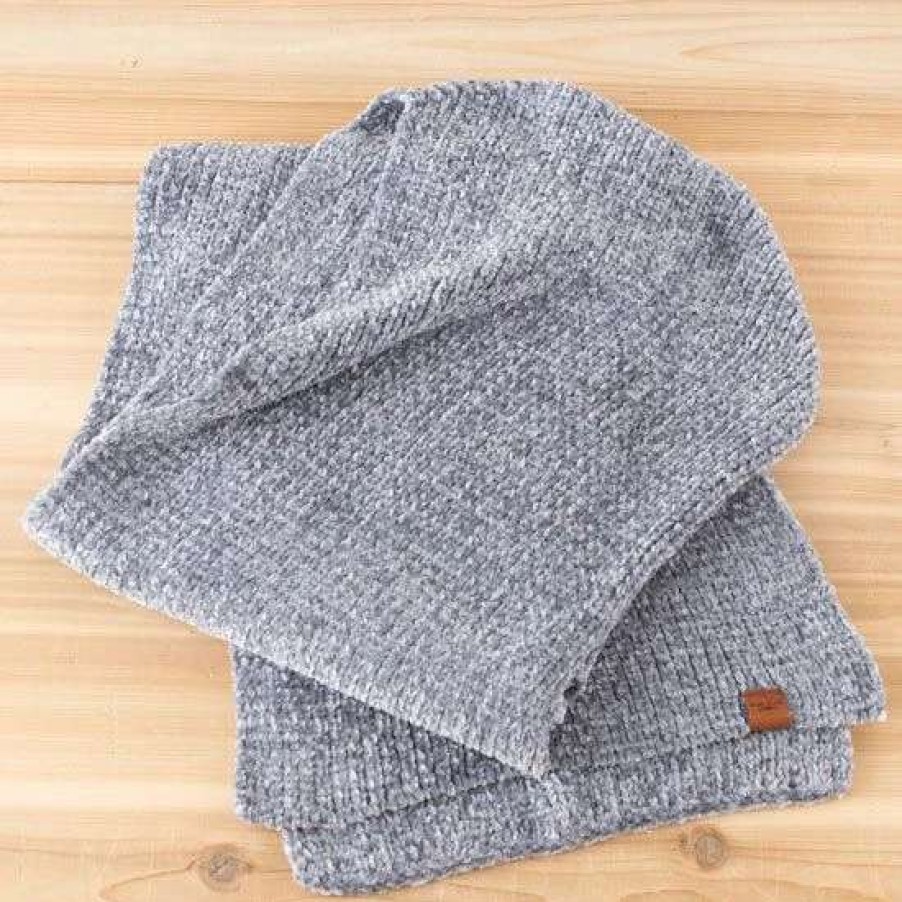 Scarves * | Gray Hooded Scarf