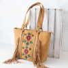 Handbags * | Wrangler Buckskin Floral Fringe Concealed Carry Handbag