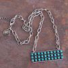 Jewelry * | West And Company Snake Eye Turquoise Bar Necklace