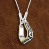 Jewelry * | Kelly Herd Sterling Silver Western Scroll Stirrup Necklace