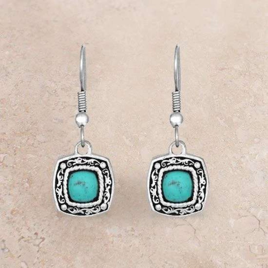 Jewelry * | Montana Silversmiths Turquoise Drop Earrings