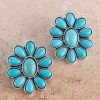 Jewelry * | West And Company Turquoise Flower Earrings