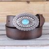 Belts * | Ariat Bella Turquoise Buckle Belt