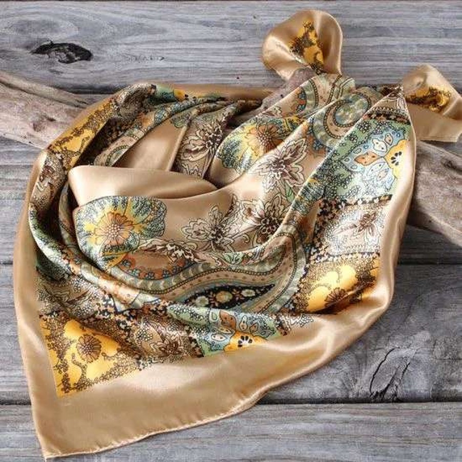 Scarves * | Neutral Paisley Wild Rag