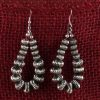 Jewelry * | West Coast Cowgirl Corrugated Silver Bead Hoop Earrings