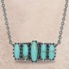 Jewelry * | Montana Silversmiths Turquoise Quint Bar Necklace