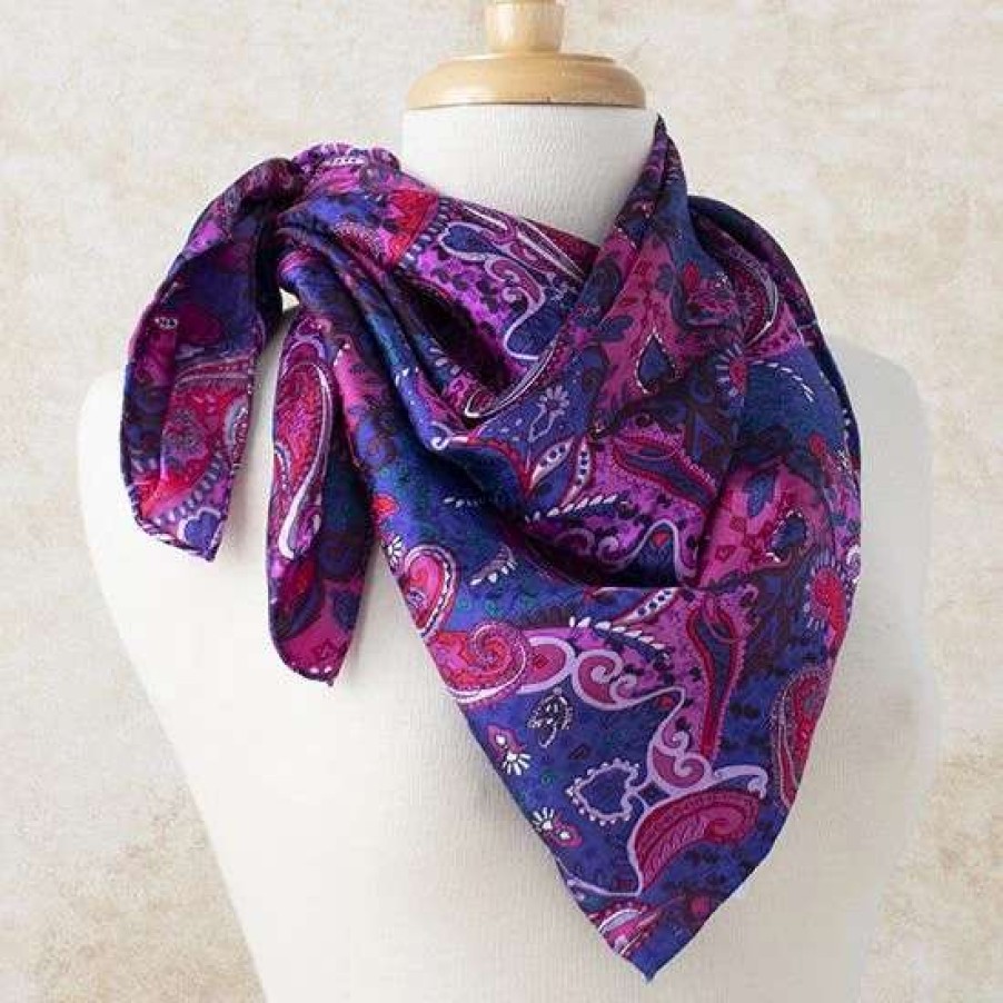 Scarves * | Paisley Pomegranate Wild Rag