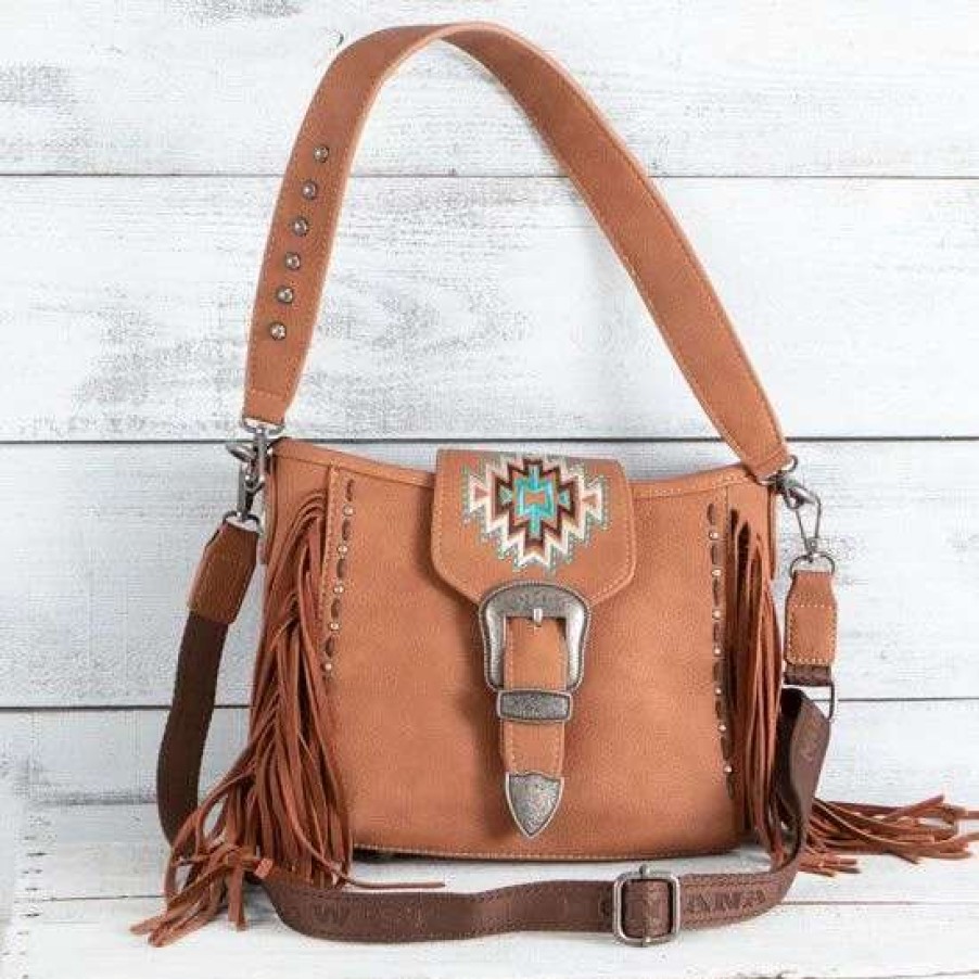 Handbags * | Montana West Oakland Brown Aztec Handbag