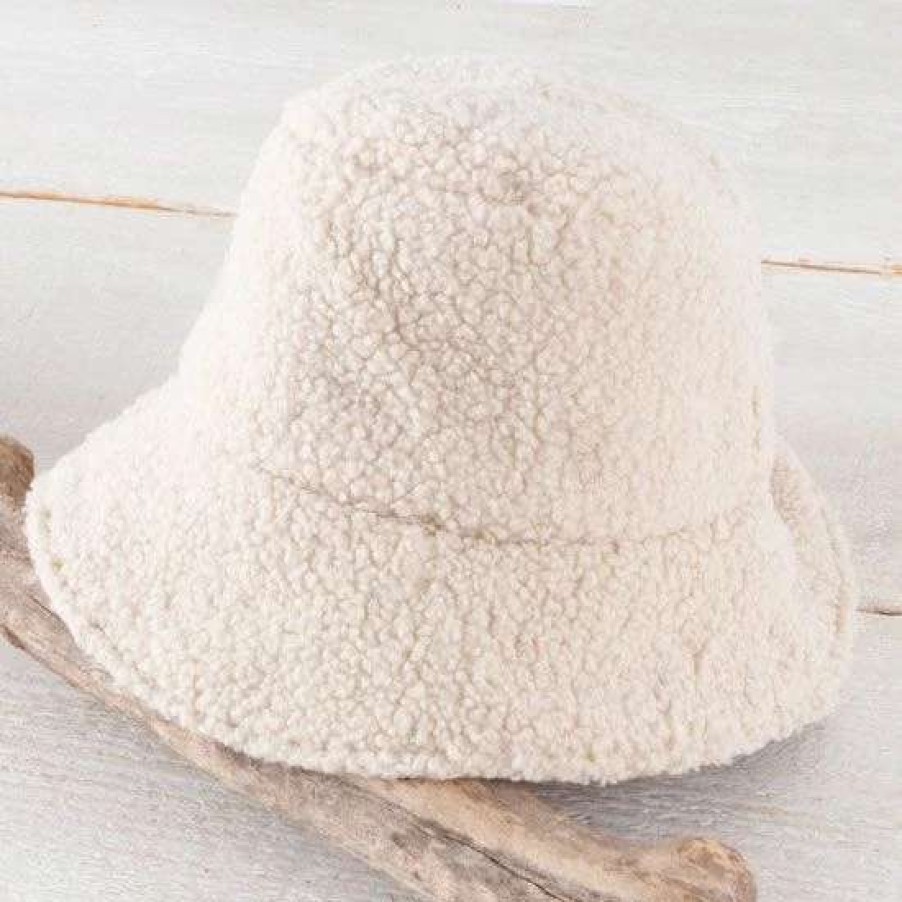 Winter Accessories * | Oatmeal Reversible Sherpa Bucket Hat